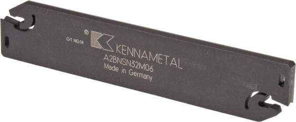 Kennametal - 1.2598" Blade Height, 0.2126" Blade Width, 5.9055" OAL, Neutral Cut, Double End Indexable Cut-Off Blade - 60mm Max Depth of Cut, A2BNSN Blade, A2 Cut-Off Series - Caliber Tooling