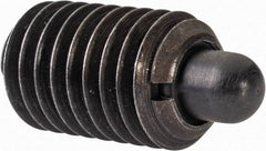 Gibraltar - M12 x 1.75, 20.5mm Thread Length, 6.5mm Plunger Projection, Steel Threaded Spring Plunger - 6.3mm Max Plunger Diam, 1.13 Kg Init End Force, 6.8 Kg Final End Force - Caliber Tooling