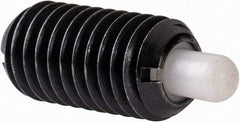 Gibraltar - M8 x 1.25, 16mm Thread Length, 5mm Plunger Projection, Steel Threaded Spring Plunger - 3.43mm Max Plunger Diam, 0.23 Kg Init End Force, 4.54 Kg Final End Force - Caliber Tooling