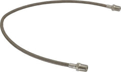 Made in USA - 24" OAL, 1/4" ID, 3,000 Max psi, Flexible Metal Hose Assembly - Caliber Tooling