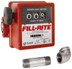 Tuthill - 3/4" NPT Port Fuel Flowmeter - 50 Max psi, 5 to 20 GPM, Aluminum - Caliber Tooling