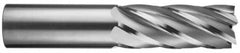 RobbJack - 1", 2-1/2" LOC, 1" Shank Diam, 5" OAL, 6 Flute, Solid Carbide Square End Mill - Single End, Uncoated, Spiral Flute, 30° Helix, Centercutting, Right Hand Cut, Right Hand Flute, Series TR-606 - Caliber Tooling