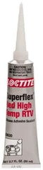 Loctite - 80 mL Tube Red RTV Silicone Joint Sealant - 30 min Tack Free Dry Time, 24 hr Full Cure Time, Series 135 - Caliber Tooling