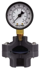 Plast-O-Matic - 30 Max psi, 2 Inch Dial Diameter, PVC Pressure Gauge Guard and Isolator - 3% Accuracy - Caliber Tooling