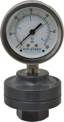 Plast-O-Matic - 60 Max psi, 2 Inch Dial Diameter, PVC Pressure Gauge Guard and Isolator - 3% Accuracy - Caliber Tooling