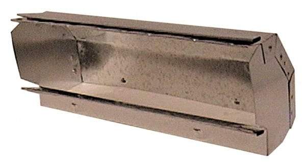 Made in USA - 3-1/4" ID Galvanized Duct Shortway 90° Stack El - 12" Long, Standard Gage, 40 Piece - Caliber Tooling