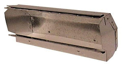 Made in USA - 2-1/4" ID Galvanized Duct Shortway 90° Stack El - 10" Long, Standard Gage, 20 Piece - Caliber Tooling