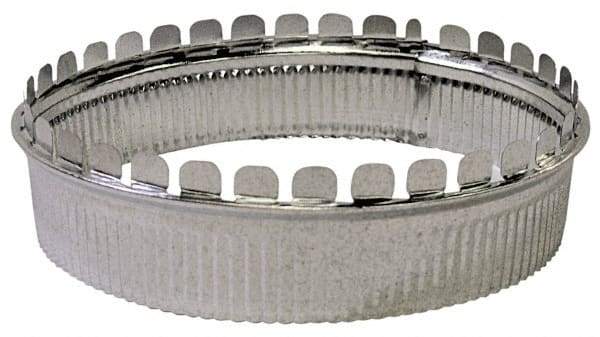 Made in USA - 8" ID Galvanized Duct Round Starting Collar - Standard Gage, 50 Piece - Caliber Tooling