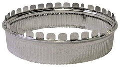 Made in USA - 8" ID Galvanized Duct Round Starting Collar - Standard Gage, 50 Piece - Caliber Tooling