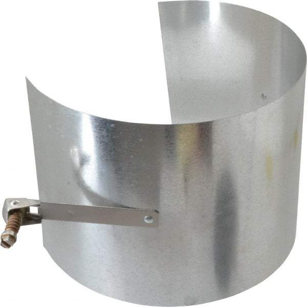 Made in USA - 5" ID Galvanized Duct Drawband - 5" Long, Standard Gage, 25 Piece - Caliber Tooling