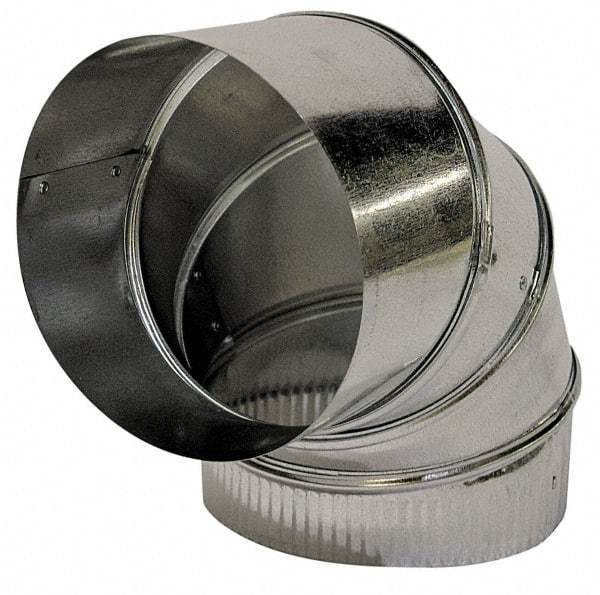 Made in USA - 6" ID Galvanized Duct Round Adjustable Elbow - 26 Gage, 20 Piece - Caliber Tooling