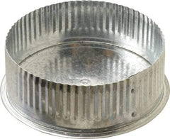 Made in USA - 6" ID Galvanized Duct Tee Cover with Crimp - Standard Gage, 30 Piece - Caliber Tooling