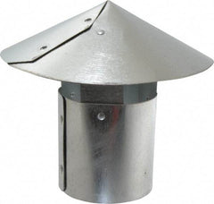 Made in USA - 3" ID Galvanized Duct Rain Cap - 28 Gage, 24 Piece - Caliber Tooling