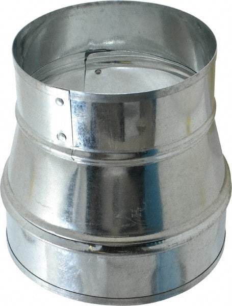 Made in USA - 6" ID Galvanized Duct Tapered Reducer without Crimp - Standard Gage, 20 Piece - Caliber Tooling