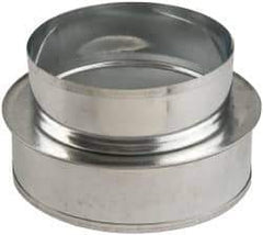 Made in USA - 6" ID Galvanized Duct Shortway Reducer without Crimp - Standard Gage, 20 Piece - Caliber Tooling