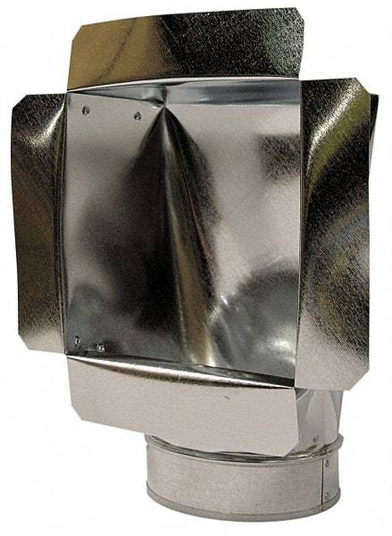 Made in USA - 6" ID Galvanized Duct Side Ceiling Box - 6" Long x 6" Wide, Standard Gage, 20 Piece - Caliber Tooling