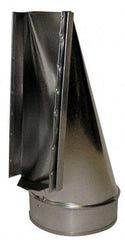 Made in USA - 6" ID Galvanized Duct End Stack Boot - 2-1/4" Long x 12" Wide, Standard Gage, 20 Piece - Caliber Tooling