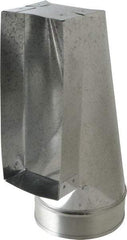 Made in USA - 6" ID Galvanized Duct End Register Boot - 10" Long x 4" Wide, Standard Gage, 25 Piece - Caliber Tooling