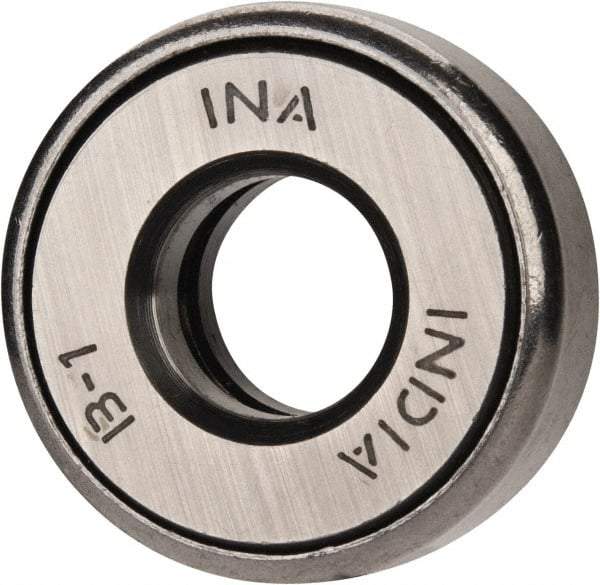 INA Bearing - 1/2" Inside x 1-7/32" Outside Diam, 5/8" Thick, Steel Ball Thrust Bearing - 5,600 Lbs. Static Capacity, 3,850 Max Pressure x Velocity - Caliber Tooling