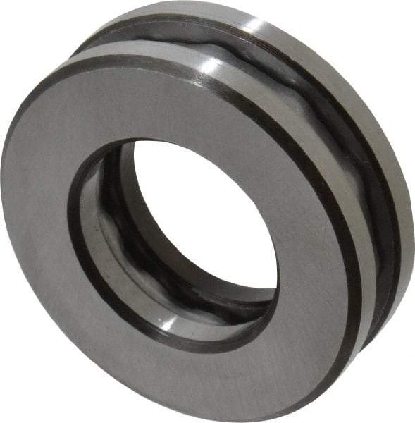 INA Bearing - 1-1/16" Inside x 1.969" Outside Diam, 5/8" Thick, Steel Ball Thrust Bearing - 6,700 Lbs. Static Capacity, 3,650 Max Pressure x Velocity - Caliber Tooling