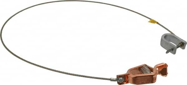 Hubbell Workplace - 19 AWG, 3 Ft., Alligator Clip, C-Clamp, Grounding Cable with Clamps - Noninsulated, Federal Specification A-A-59466-010 - Caliber Tooling