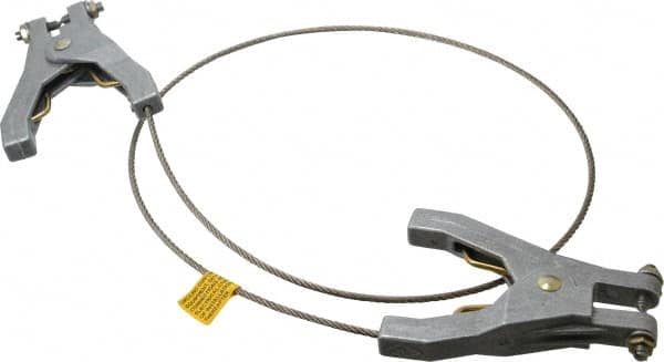 Hubbell Workplace - 19 AWG, 3 Ft., Hand Clamp, Grounding Cable with Clamps - Noninsulated, Includes 2 Hand Clamps - Caliber Tooling