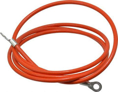 Hubbell Workplace - 19 AWG, 5 Ft., Terminal, Grounding Cable with Clamps - Orange, Includes (2) 1/4 Inch Terminals - Caliber Tooling