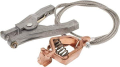 Hubbell Workplace - 19 AWG, 5 Ft., Alligator Clip, Hand Clamp, Grounding Cable with Clamps - Noninsulated, Federal Specification A-A-59466-010 - Caliber Tooling