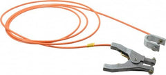 Hubbell Workplace - 19 AWG, 10 Ft., C-Clamp, Hand Clamp, Grounding Cable with Clamps - Orange - Caliber Tooling