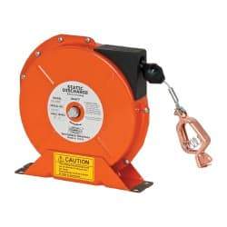 Hubbell Workplace - 1/8 Inch x 50 Ft. Stranded Cable Grounding Reel - Spring Driven Reel - Caliber Tooling