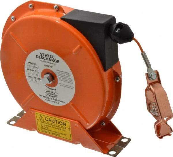 Hubbell Workplace - 1/8 Inch x 50 Ft. Stranded Cable Grounding Reel - Spring Driven Reel - Caliber Tooling