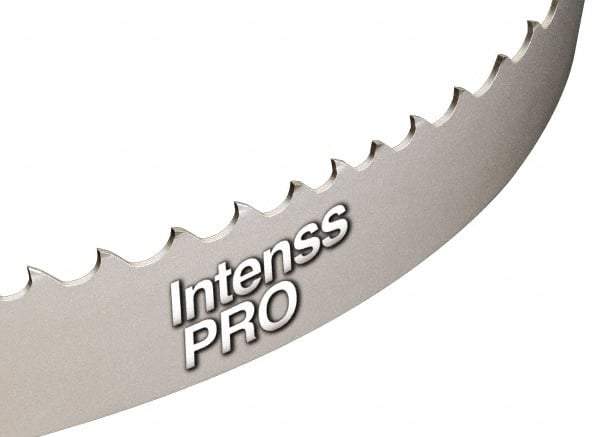 Starrett - 10 to 14 TPI, 8' 2" Long x 3/4" Wide x 0.035" Thick, Welded Band Saw Blade - Bi-Metal, Toothed Edge, Raker Tooth Set, Contour Cutting - Caliber Tooling