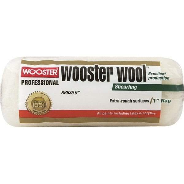 Wooster Brush - 1" Nap, 9" Wide Paint Roller - Rough Texture, Lambswool - Caliber Tooling