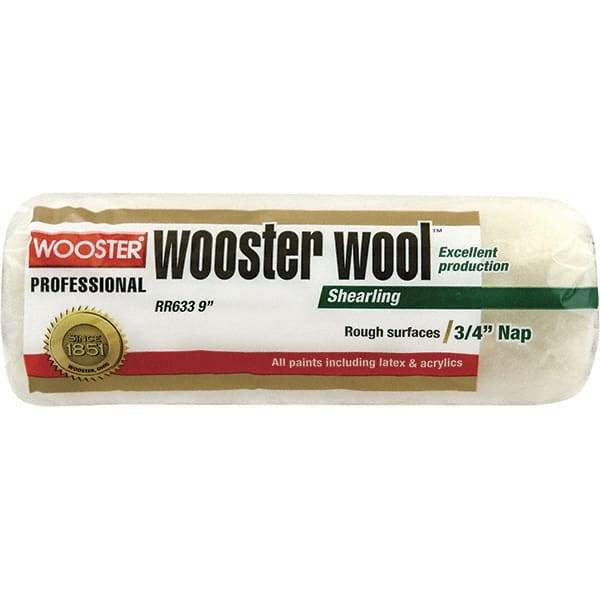 Wooster Brush - 3/4" Nap, 9" Wide Paint Roller - Rough Texture, Lambswool - Caliber Tooling