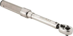 CDI - 1/4" Drive Micrometer Torque Wrench - 10 In/Lb to 50 In/Lb Torque, 10-1/8" OAL, 0.5 N/m Graduation, Pear Head - Caliber Tooling