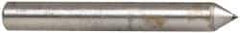 Made in USA - 1" Long x 1/8" Shank Diam Single Point Diamond Dresser - 60° Included Angle - Caliber Tooling