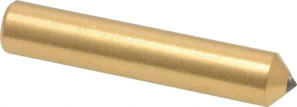 Norton - 1/3 Carat Single Point Diamond Dresser - 2" Long x 3/8" Shank Diam, Contains 3 Stones - Caliber Tooling