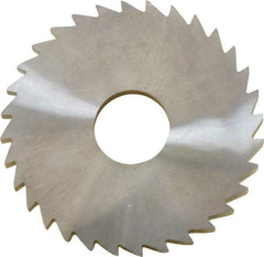 Made in USA - 1-3/4" Diam x 1/8" Blade Thickness x 1/2" Arbor Hole Diam, 32 Tooth Slitting and Slotting Saw - Arbor Connection, Solid Carbide, Concave Ground - Caliber Tooling