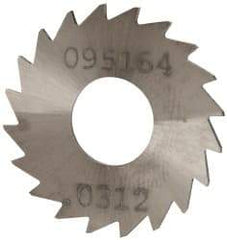 Made in USA - 1" Diam x 0.0313" Blade Thickness x 3/8" Arbor Hole Diam, 20 Tooth Slitting and Slotting Saw - Arbor Connection, Right Hand, Uncoated, Solid Carbide, Concave Ground - Caliber Tooling