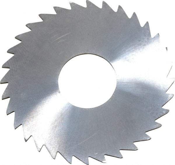 Made in USA - 1-1/2" Diam x 0.0313" Blade Thickness x 1/2" Arbor Hole Diam, 32 Tooth Slitting and Slotting Saw - Arbor Connection, Uncoated, Solid Carbide, Concave Ground - Caliber Tooling