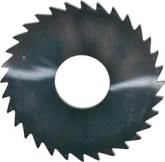 Made in USA - 1-1/2" Diam x 1/16" Blade Thickness x 1/2" Arbor Hole Diam, 32 Tooth Slitting and Slotting Saw - Arbor Connection, Uncoated, Solid Carbide, Concave Ground - Caliber Tooling