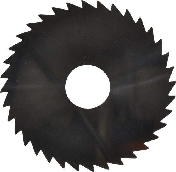 Made in USA - 2" Diam x 0.0313" Blade Thickness x 1/2" Arbor Hole Diam, 36 Tooth Slitting and Slotting Saw - Arbor Connection, Uncoated, Solid Carbide, Concave Ground - Caliber Tooling