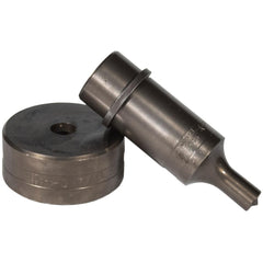 Ironworker Punch & Die Sets; Set Type: Punch & Die; Shape: Round; Punch/Die Shape: Round; Die Length: 2 in; Die Width: 15/16 in; Die Diameter: 15/16 in; Punch Length: 3.31 in; Punch Width: 1 in; Punch Diameter: 1 in; Number Of Pieces: 1; Punch Width/Diame