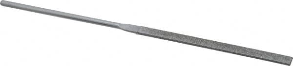 Grobet - 5-1/2" OAL Medium Equalling Needle Diamond File - 2-1/2 LOC, 126 Grit - Caliber Tooling