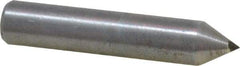 Made in USA - 1/4 Carat Single Pencil Point Diamond Dresser - 2" Long x 3/8" Shank Diam, 60° Included Angle - Caliber Tooling