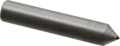 Made in USA - 1/4 Carat Single Pencil Point Diamond Dresser - 2" Long x 3/8" Shank Diam, 75° Included Angle - Caliber Tooling