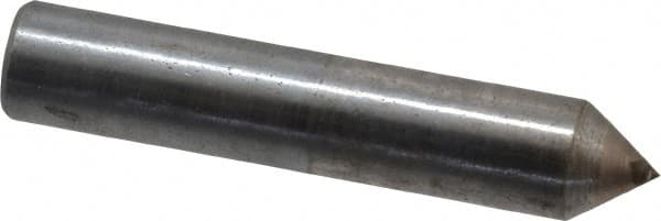 Made in USA - 1/3 Carat Single Pencil Point Diamond Dresser - 2" Long x 3/8" Shank Diam, 75° Included Angle - Caliber Tooling