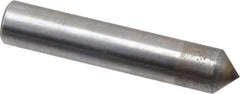 Made in USA - 1/3 Carat Single Pencil Point Diamond Dresser - 2" Long x 3/8" Shank Diam, 90° Included Angle - Caliber Tooling