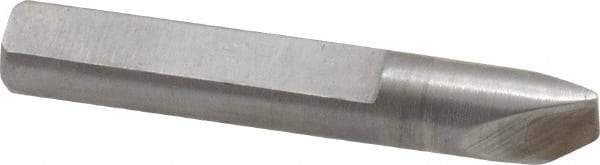 Made in USA - 0.025" Single Point Diamond Dresser - 1-9/16" Long x 1/4" Shank Diam, 40° Included Angle - Caliber Tooling