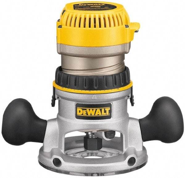 DeWALT - 8,000 to 24,000 RPM, 2.25 HP, 12 Amp, Fixed Base Electric Router - 1/4 and 1/2 Inch Collet - Caliber Tooling